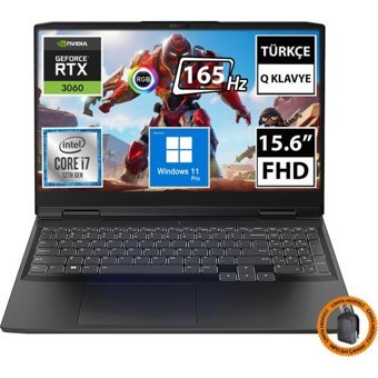 Lenovo IdeaPad 3 82S900TWTX14 CNT015 Harici GeForce RTX 3060 Intel Core i7 12700H 64 GB Ram 512 GB SSD 15.6 inç Full HD Windows 11 Pro Oyuncu Laptop
