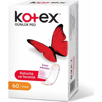 Kotex Lightdays Organik 60'lı Normal Günlük Ped