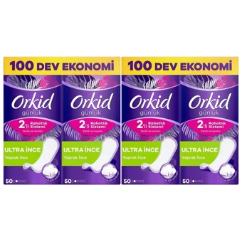 Orkid Ultra Organik 2 Adet 200'lü Normal Günlük Ped