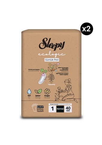 Sleepy Ecologic Organik 80'li Normal Günlük Ped