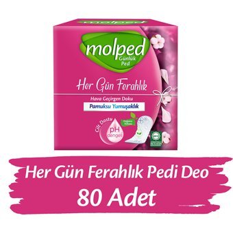Molped Her Gün Ferahlık Deo Organik 80'li Normal Günlük Ped