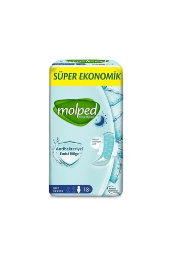 Molped Exstra Hijyen Organik 18 Adet 20'li Uzun Günlük Ped