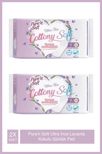 Pure Soft Ultra Ince Lavanta Kokulu Organik 40'lı Normal Günlük Ped