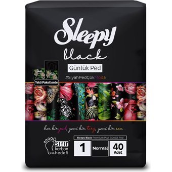 Sleepy Black Premium Plus Organik 3 Adet 320'li Normal Günlük Ped