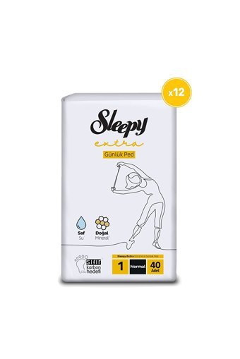 Sleepy Extra Organik 40 Adet 12'li Normal Günlük Ped