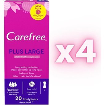 Carefree Plus Large Organik 4 Adet 20'li Normal Günlük Ped