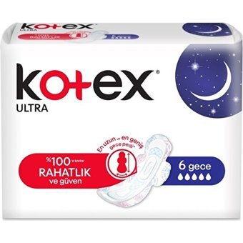 Kotex Ultra Organik 4 Adet 6'lı Gece Günlük Ped