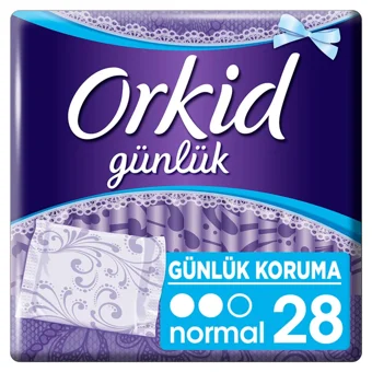 Orkid Yaprak Pamuksu Organik 28'li Normal Günlük Ped