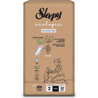 Sleepy Ecologic Premium Plus Organik 32'li Uzun Günlük Ped
