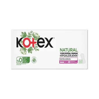 Kotex Natural Organik 12 Adet 28'li Normal Günlük Ped