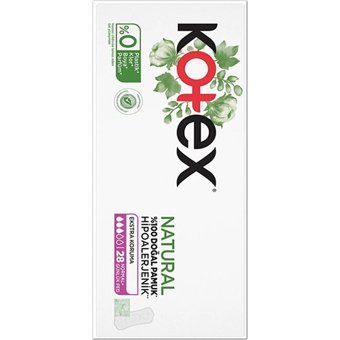 Kotex Natural Organik 12 Adet 28'li Normal Günlük Ped