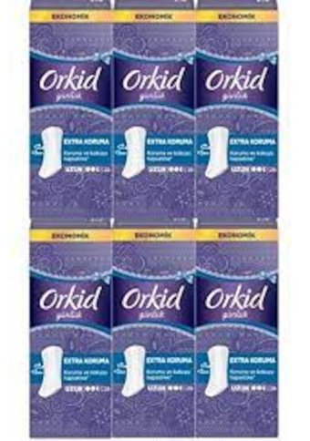 Orkid Ekstra Koruma Organik 6 Adet 28'li Uzun Günlük Ped