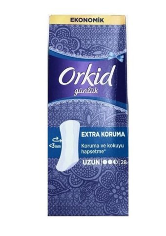 Orkid Ekstra Koruma Organik 6 Adet 28'li Uzun Günlük Ped