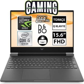 HP Victus Gaming 15 FA0011NT 80D33EAVB01 Harici GeForce RTX 3050 Intel Core i5 12450H 34 GB Ram 512 GB SSD 15.6 inç Full HD FreeDos Oyuncu Laptop