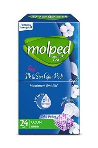 Molped İlk Son Gün Organik 16 Adet 24'lü Normal Günlük Ped