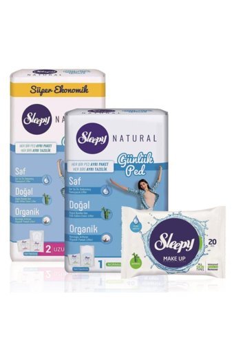 Sleepy Organik 2 Adet 60'lı Normal Günlük Ped