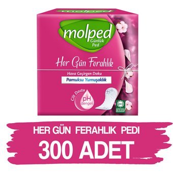Molped Her Gün Ferah Organik 5 Adet 60'lı Normal Günlük Ped