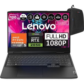 Lenovo IdeaPad Gaming 3 82SB00SBTXH04 Harici GeForce RTX 2050 AMD Ryzen 5 7535HS 32 GB DDR5 Ram 512 GB SSD 15.6 inç Full HD Windows 11 Home Oyuncu Laptop + WeblegelsinÇanta