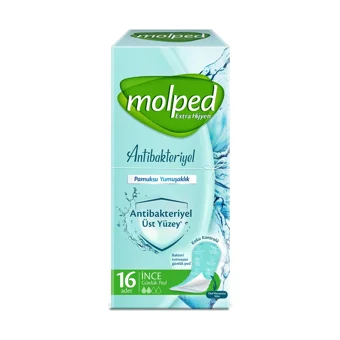 Molped Antibakteriyel Organik 16'lı Normal Günlük Ped