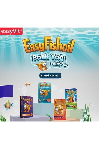 Easyvit Easy Fishoil Çiğnenebilir Omega 3 Tablet 600 mg 3x30 Adet