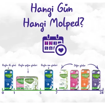 Molped İlk Son Gün Organik 28'li Uzun Günlük Ped