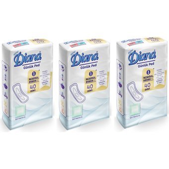 Diana Organik 3 Adet 40'lı Normal Günlük Ped