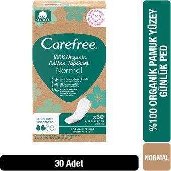 Carefree Cotton Topsheet Organik 30'lu Normal Günlük Ped