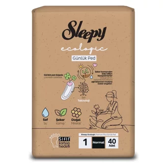 Sleepy Ecologic Premium Plus Organik 40'lı Normal Günlük Ped