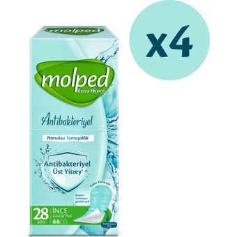 Molped Extra Hijyen Antibakteriyel Organik 112'li Normal Günlük Ped