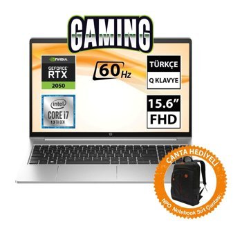 HP Probook 450 G10 816A5EA05 Harici GeForce RTX 2050 Intel Core i7 1355U 64 GB Ram 1 TB SSD 15.6 inç Full HD FreeDos Oyuncu Laptop
