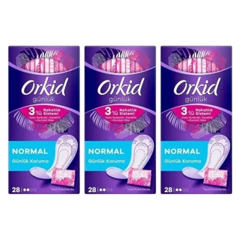 Orkid Organik 3'lü Normal Günlük Ped