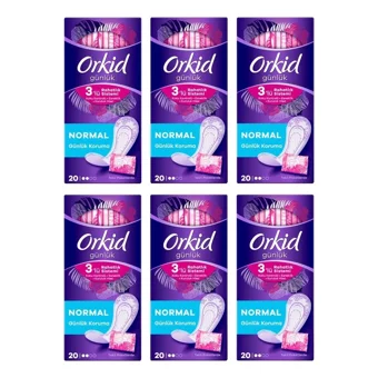Orkid Organik 6 Adet 20'li Normal Günlük Ped