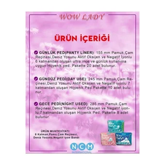 Ncm Wow Lady Organik 9 Adet 20'li Normal Günlük Ped