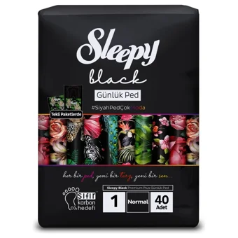 Sleepy Black Premium Plus Organik 960'lı Normal Günlük Ped