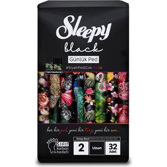 Sleepy Black Premium Plus Organik 384'lü Uzun Günlük Ped