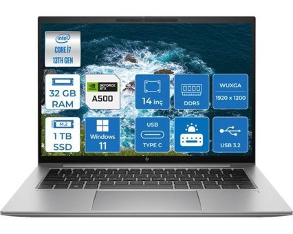HP Zbook Firefly 14 G10A 8865W1EA04 Harici GeForce RTX A500 Intel Core i7 1355U 34 GB Ram 1 TB SSD 14 inç Full HD Windows 11 Pro Oyuncu Laptop