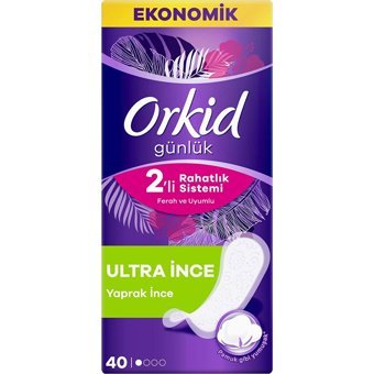 Orkid 2'Li Rahatlık Sistemi Organik 40'lı Normal Günlük Ped