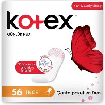 Kotex Ince Parfümlü Organik 56'lı Normal Günlük Ped