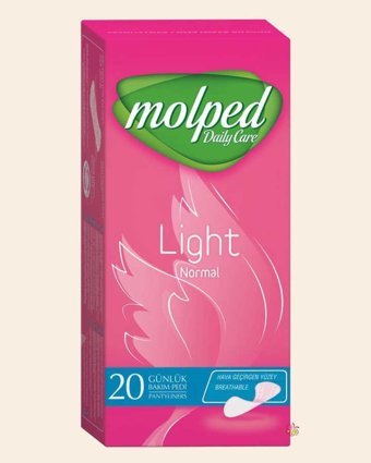 Molped Light Organik 20'li Normal Günlük Ped