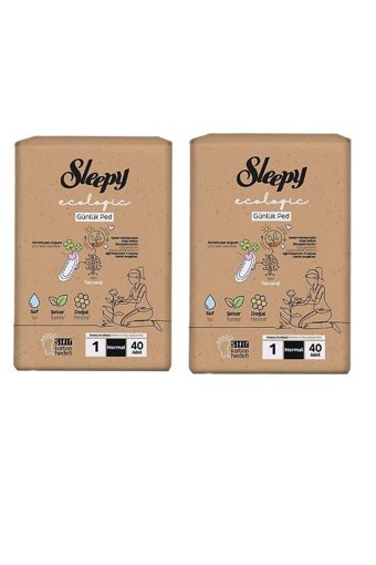 Sleepy Ecologic Organik 2 Adet 40'lı Normal Günlük Ped