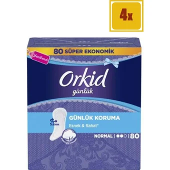 Orkid Organik 4 Adet 80'li Normal Günlük Ped