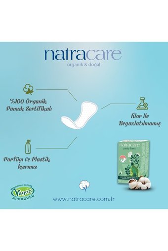 Natracare Anatomik Şekilli Organik 30 Adet 9'lu Normal Günlük Ped