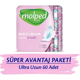 Molped Ultra Organik 60'lı Uzun Günlük Ped
