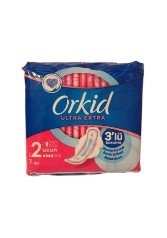 Orkid Ultra Extra Organik 2 Adet 7'li Uzun Günlük Ped