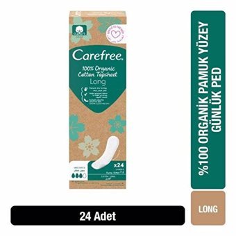 Carefree Topsheet Organik 24'lü Uzun Günlük Ped