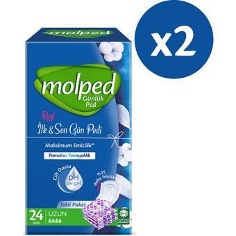 Molped İlk Son Gün Organik 48'li Uzun Günlük Ped