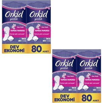 Orkid Deo Fresh Organik 2 Adet 80'li Normal Günlük Ped