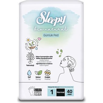 Sleepy Bio Natural Premium Plus Organik 40'lı Normal Günlük Ped