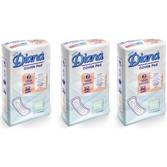 Diana Organik 3 Adet 32'li Uzun Günlük Ped