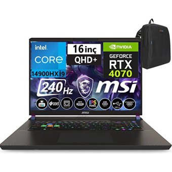 MSI Vector 16 HX A14VGG-271TRW41 Harici GeForce RTX 4070 Intel Core i9 14900HX 24 GB DDR5 Ram 512 GB SSD 16 inç QHD Windows 11 Pro Oyuncu Laptop + WeblegelsinÇanta